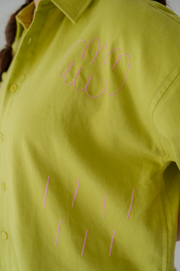Free To Be Linen Shirt in Lime
