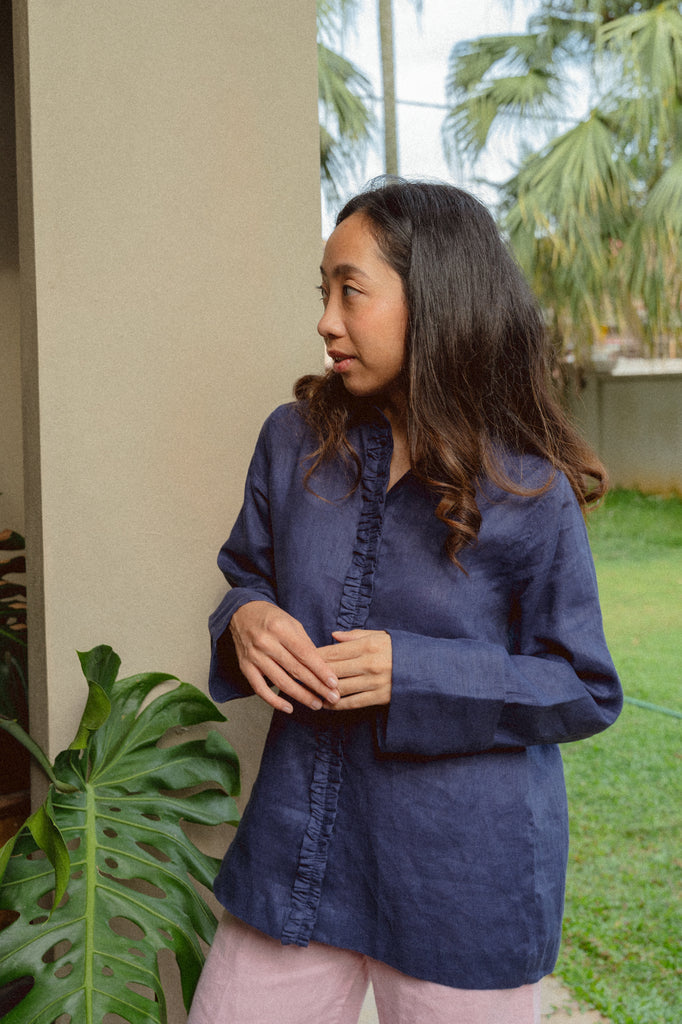 Alaia Studio Shirt in Navy Blue