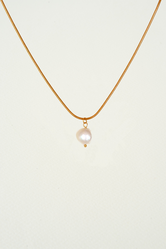 White Freshwater Pearl Slinky Necklace